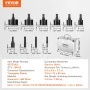 Diamond Core Drill Bit Set, 10 PCS 6/10/12/20/25/30/35/40/45/50