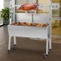 Rotisserie Grill 60 KG/132 LBS BBQ Rotisserie Grill Roaster with Baffle Charcoal Spit Roast Machine 25W Charcoal Bearing Lamb Sp