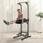 Power Tower Dip Station, 10-niveau Højde Justerbar Pull Up Bar