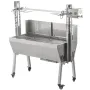 Rotisserie Grill 60 KG/132 LBS BBQ Rotisserie Grill Roaster with Baffle Charcoal Spit Roast Machine 25W Charcoal Bearing Lamb Sp