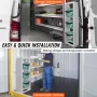 Refrigerant Tank Rack, with 3 x 30-50lb Bottle Tanks, Cylinder Tank Rack 14.64x13.97x46.06 in, Refrigerant Cylinder Rack Gas Cyl