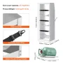 Refrigerant Tank Rack, with 3 x 30-50lb Bottle Tanks, Cylinder Tank Rack 14.64x13.97x46.06 in, Refrigerant Cylinder Rack Gas Cyl