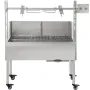 Rotisserie Grill 60 KG/132 LBS BBQ Rotisserie Grill Roaster with Baffle Charcoal Spit Roast Machine 25W Charcoal Bearing Lamb Sp