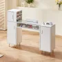 Manikure bord glas top neglebord makeup dressing station med