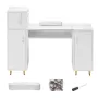 Manikure bord glas top neglebord makeup dressing station med