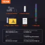 1 PC 3 FT Whip Light, APP & RF Remote Control Led Whip Light, Waterproof 360°Spiral RGB Chasing Lighted Whips with 2 Flags, for 