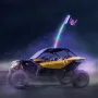 1 PC 3 FT Whip Light, APP & RF Remote Control Led Whip Light, Waterproof 360°Spiral RGB Chasing Lighted Whips with 2 Flags, for 