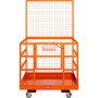 Forklift Safety Cage Work Platform 43X45in 1400lbs w/ Wheels for Aerial