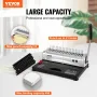 Binding Machine, Comb Binding Machine 21-Holes Binding 450 Sheets, Book Binder Machine with 100 PCS 9.53 mm Comb Binding Spines,