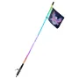 1 PC 5 FT Whip Light, APP & RF Remote Control Led Whip Light, Waterproof 360°Spiral RGB Chasing Lighted Whips with 2 Flags, for 