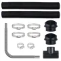 Diesel Heater Pipe Ducting Set, 76 mm Extendable Air Duct Hose, 25 mm Stainless Steel Exhaust Pipe, 2 Air Vents, Tee Air Outlet 