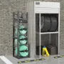 Refrigerant Tank Rack, with 1 x 50lb, 2 x 30lb and Other 3 Small Bottle Tanks, Cylinder Tank Rack 15.55x12.99x49.8 in, Refrigera