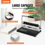 Coil Spiral Binding Machine, Manual Book Maker 34-Holes Binding 120 Sheets, Punch Binder with Adjustable 3/16" - 9/16" Coil Bind
