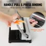 Coil Spiral Binding Machine, Manual Book Maker 34-Holes Binding 120 Sheets, Punch Binder with Adjustable 3/16" - 9/16" Coil Bind