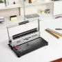 Coil Spiral Binding Machine, Manual Book Maker 34-Holes Binding 120 Sheets, Punch Binder with Adjustable 3/16" - 9/16" Coil Bind