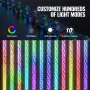 1 PC 4 FT Whip Light, APP & RF Remote Control Led Whip Light, Waterproof 360°Spiral RGB Chasing Lighted Whips with 2 Flags, for 