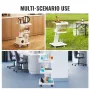 Lab Trolley, Rolling Lab Cart with Built-in Socket, 3-Layer Metal Mobile Trolley, Tray Rolling Clinic Cart with Swivel Wheels, 2