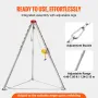 Confined Space Tripod Kit, 544 kg Winch, Confined Space Tripod 2.13 m Legs and 30 m Cable, Confined Space Rescue Tripod 10 m Fal