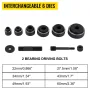 6 Die 10 ton hydraulisk knockout stans 1/2 "til 2"