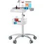 Medical Cart, Salon Cart with Wheels, Mobile Trolley Cart 680-1090 mm Height Adjustable, Metal Salon Stations for Hair Stylist, 
