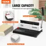 Coil Spiral Binding Machine, Manual Book Maker 34-Holes Binding 120 Sheets, Punch Binder Adjustable 4.76 mm - 14.29 mm Coil Bind