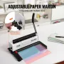 Coil Spiral Binding Machine, Manual Book Maker 34-Holes Binding 120 Sheets, Punch Binder Adjustable 4.76 mm - 14.29 mm Coil Bind