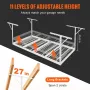 Overhead Garage Storage Rack, 48x96 inch Garage Ceiling Storage Racks, Heavy Duty Adjustable Cold Rolled Steel Racks for Garage 
