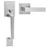 Entry Door Handle Satin Nickel Square Handle Set with Door Lever No Lock