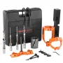Mortising Attachment for Drill Press, 4 Model Drills Square Hole Chisel Set, Bench Drill Locator Set Mortise and Tenon Tools wit