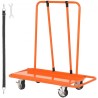 Dripssvogn, 3000 kg panel Dolly Cart med 45,28 "X 21,8" dæk og 5 "drejelige hjul, tungt gipsvægskurv, håndtering