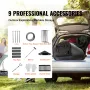 Wood Stove, 3 m, Alloy Steel Camping Tent Stove, Portable Wood Burning Stove with Chimney Pipes & Gloves, 49161 cm³ Firebox Hot 