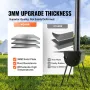 Wood Stove, 3 m, Alloy Steel Camping Tent Stove, Portable Wood Burning Stove with Chimney Pipes & Gloves, 49161 cm³ Firebox Hot 