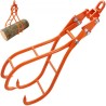 Timber Claw Hook, 36 inch 4 Claw Log Grapple for Logging Tongs, Swivel Steel Log Lifting Tongs, Eagle Claws Design with 3307