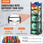 Refrigerant Tank Rack, with 3 x 30lbs and Other 3 Small Bottle Tanks, Cylinder Tank Rack 12.79x12.99x47.12 in, Refrigerant Cylin
