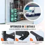 Refrigerant Tank Rack, with 3 x 30lbs and Other 3 Small Bottle Tanks, Cylinder Tank Rack 12.79x12.99x47.12 in, Refrigerant Cylin