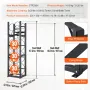 Refrigerant Tank Rack, with 3 x 30lbs and Other 3 Small Bottle Tanks, Cylinder Tank Rack 12.79x12.99x47.12 in, Refrigerant Cylin