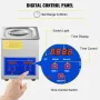 2L Ultrasonic Cleaner Rustfrit stål Ultrasonic Cleaner Digital