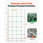 Electric Fence Netting, 1.06 x 49.98 m, PE Net Fencing with Posts & Double-Spiked Stakes, Utility Portable Mesh for Goats, Sheep