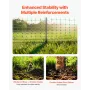 Electric Fence Netting, 1.06 x 49.98 m, PE Net Fencing with Posts & Double-Spiked Stakes, Utility Portable Mesh for Goats, Sheep