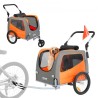 Dogcykeltrailer, understøtter op til 66 kg, 2-i-1 Pet Sluttervogn Cart Bicycle Carrier, Easy Folding Cart Frame med hurtig