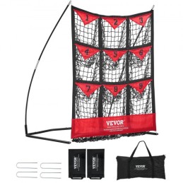 9 Hole Baseball Net, 36"x30" Softball Baseball Training Equipment for Hitting Pitching Practice, Portable Quick Assembly