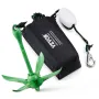 Kayak Anchor Kit, 3.5 lb Paddle Board Anchor Kit with 26.2 ft/8 m Rope and Buoy, Folding Small Boat Anchor with Storage Bag and 