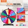 24 inch Spinning Prize Wheel, 14 Slots Tabletop Spinner, Heavy Duty Roulette Wheel with a Dry Erase and 2 Markers, Win Fortune S