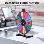 24 inch Spinning Prize Wheel, 14 Slots Tabletop Spinner, Heavy Duty Roulette Wheel with a Dry Erase and 2 Markers, Win Fortune S