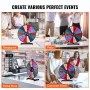 24 inch Spinning Prize Wheel, 14 Slots Tabletop Spinner, Heavy Duty Roulette Wheel with a Dry Erase and 2 Markers, Win Fortune S