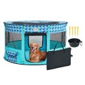 Foldable Pet Playpen, 44'' x 44'' x 24'' Portable Dog Playpen, Crate Kennel for Puppy, Dog, Cat, Waterproof 600D Oxford Cloth,