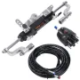 Hydraulic Outboard Steering Kit, 300HP, Marine Boat Hydraulic Steering System, with Helm Pump Two-Way Lock Cylinder and 26 Feet