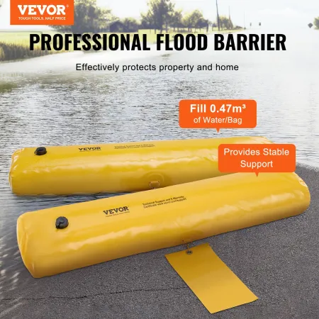 Flood Barriers, Sandbag Alternative Flood Bags 4 Pack, Flood Barrier for Home, Water Barriers for Flooding, Doorway, Driveway(12