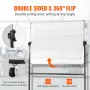 Rullende tavle, 48x32 tommer dobbeltsidet magnetisk mobil