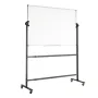 Rolling Whiteboard, 48x32 inch Double-Sided Magnetic Mobile Whiteboard, 360° Reversible Adjustable Height Dry Erase Board with W